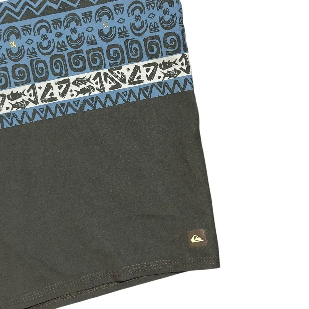Quiksilver Waterman Board Shorts Liberty Tribal Fish Blue Gray Men's Size 44 NWT